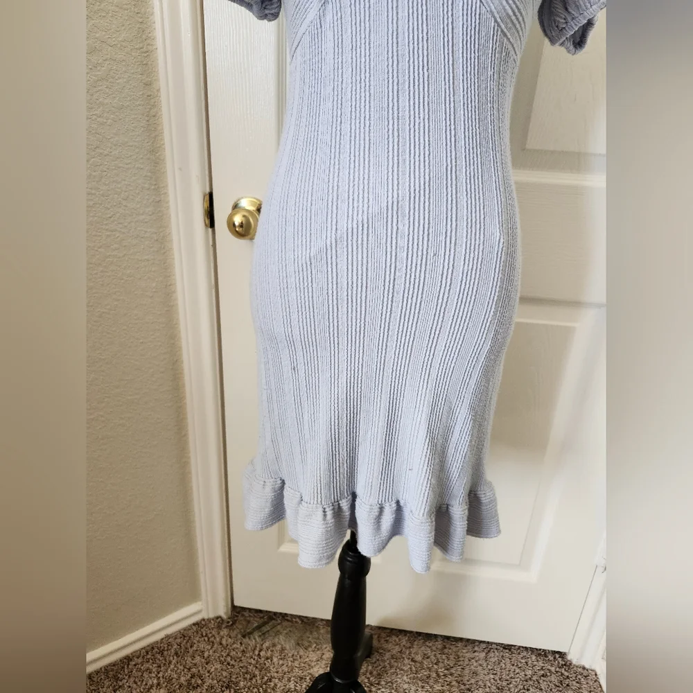 Lost + Wonder Light Blue Midi Dress with Ruffle Hem